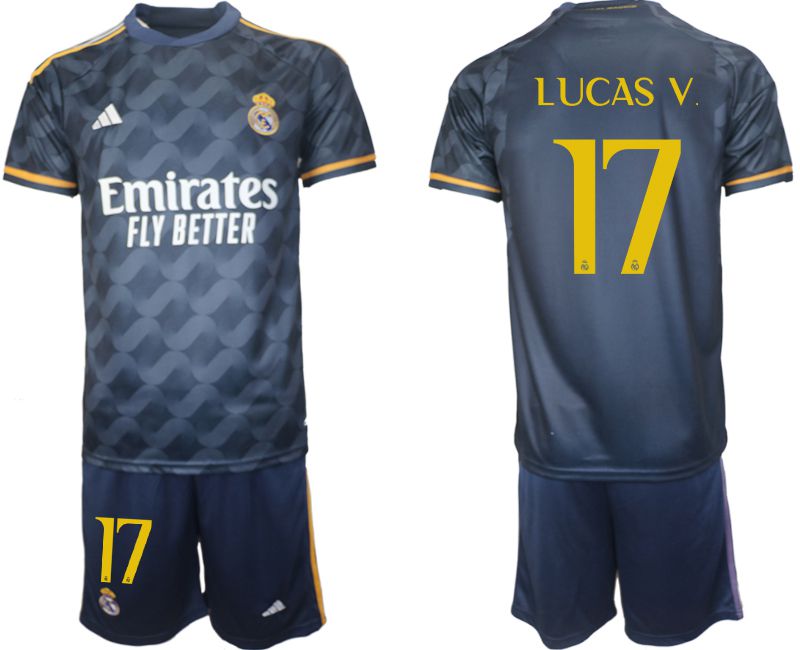 Men 2023-2024 Club Real Madrid away blue 17 Soccer Jersey